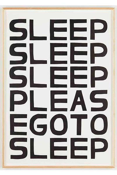 Taranist Χάρτινη αφίσα David Shrigley Μοντέρνα μινιμαλιστική ύπνος Επαναλαμβάνεται