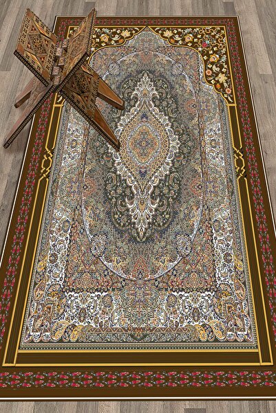 EY HOME سجادة صلاة كلاسيكية رقمية مطبوع قابلة للغسل مقاس 70x130