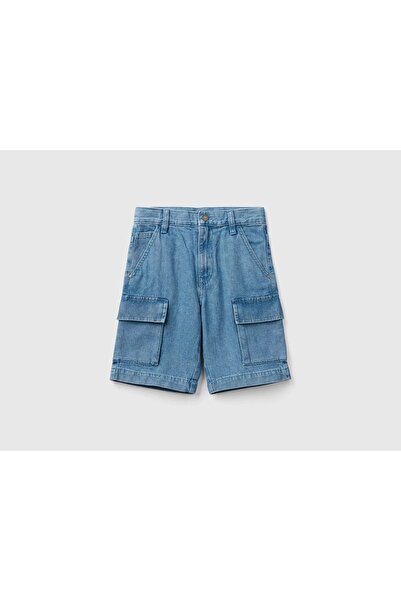 Benetton Boy's Denim Shorts - Relaxed Fit