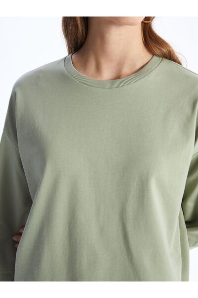 LC Waikiki Túlméretes női pulóver tunika - Crew Neck Plain Cut