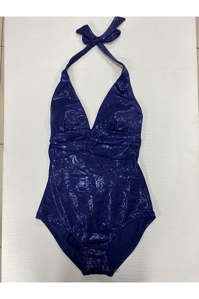 Eros Patterned Halter Neck Swimsuit