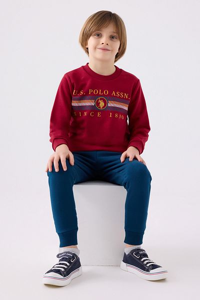 U.S. Polo Assn. Σετ φόρμας με άδεια Colorful Lines Bottom-Top για αγόρι