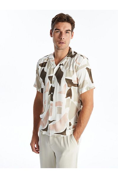 LC Waikiki Ανδρικό πουκάμισο με σχέδιο Regular Fit - Κοντό μανίκι