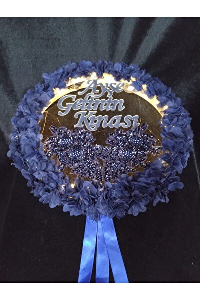 Evsay Kişiye Özel Led Işıklı Şeffaf Tef, Aplike Süslü Lazer Güllü Deri Tef, Gelin Tefi, Kına Gecesi Tefi