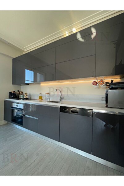 Genel Markalar Antrasit grii kendinden yapışkanlı mutfak dolabı dolap masa kaplama folyosu