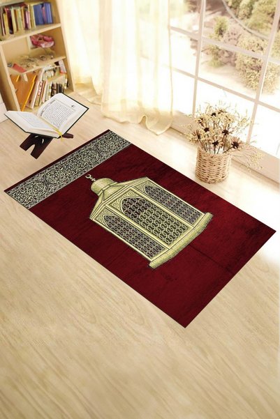 EY HOME Digital Printed Washable Giftable Stylish Prayer Rug Prayer Mat 70X130