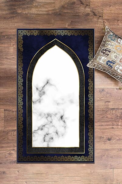 EY HOME سجادة صلاة رقمية حديثة ذات قاعدة غير قابلة للانزلاق وقابلة للغسل مطبوع