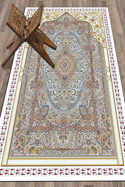 EY HOME سجادة صلاة كلاسيكية رقمية مطبوع قابلة للغسل مقاس 70x130