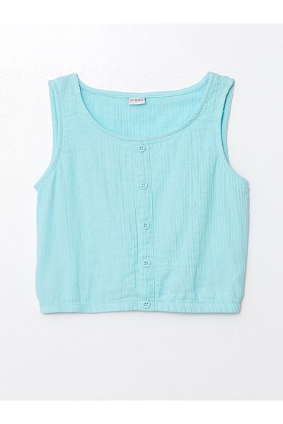 LC Waikiki LCW Girl's Crew Neck Crop blúz