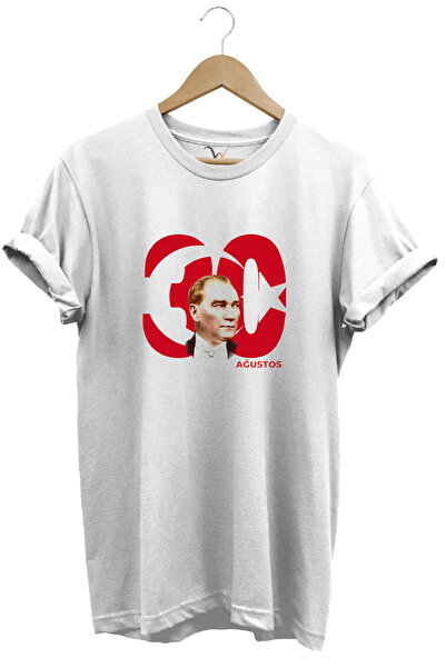 WİDİ تي شيرت يوم النصر في 30 أغسطس - تي شيرت قطني 100% بتصميم مطبوع عليه علم ...