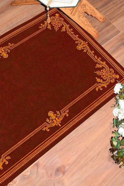 EY HOME Digital Printed Washable Floral Gift Prayer Rug Prayer Mat 70X130
