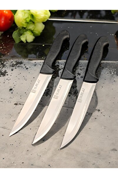 SürLaz 3 Parça Mutfak Bıçağı Et, Ekmek, Sebze Doğrama Seti