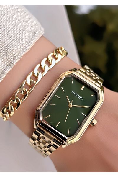 Homies New Season HOMİES ORIGINAL Large Case Rectangular Women's Watch Bracelet Gift