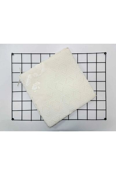 MIZMIZ 80X90 cm Knitwear Baby Blanket - Fiber Filled and Ribbon Embroidered
