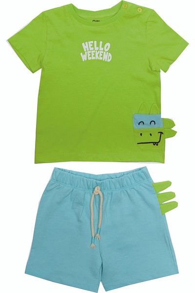Serbend SBE-1074 Serbend Baby Boy T-Shirt and Short Set