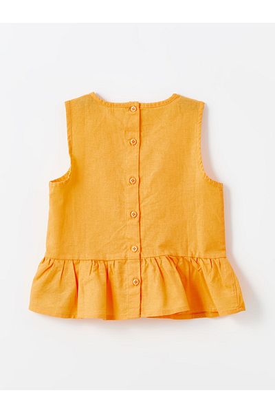 LC Waikiki Crew Neck Baby Girl Basic Μπλούζα - Αμάνικη