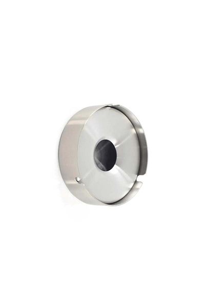 Doğuş Mutfak 8 Cm Chrome Ashtray - Stainless Steel Ash Tray with Lid, 10-PCS
