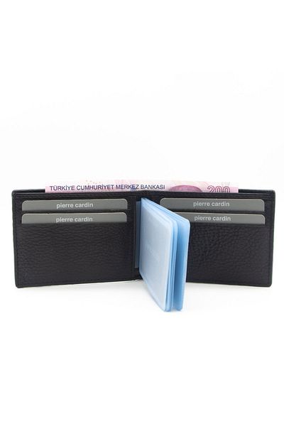 Pierre Cardin Leather Unisex Black Card Holder - 07568a41