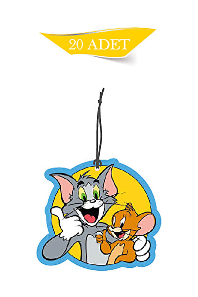 ByMeyla Tom ve Jerry Komik Tasarımlı 20'li Oto Kokusu Ve Oto Aksesuarı