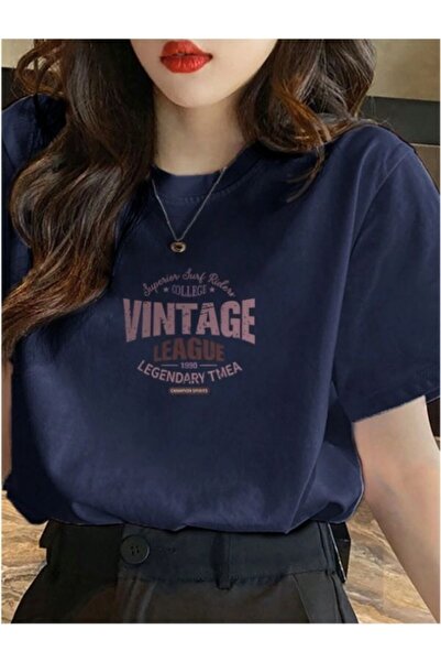 MOONBULL Unisex Oversize Vintage Printed T-shirt