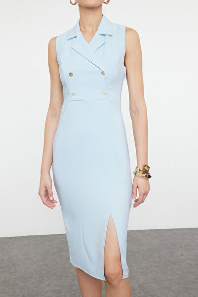 Trendyol Collection Μπλε ίσιο φόρεμα TWOSS23EL02256