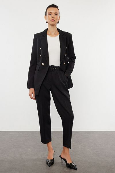 Trendyol Collection Black Blazer Jacket and Woven Trousers Set - Twoaw25Au00115