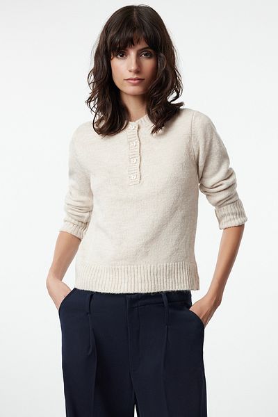Trendyol Collection Basic Knitwear Sweater - Stone Texture, TWOAW25KZ00160