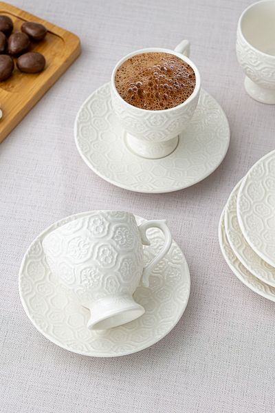 İSTANBUL PORSELEN Hemdem 6-Person Coffee Cup Set