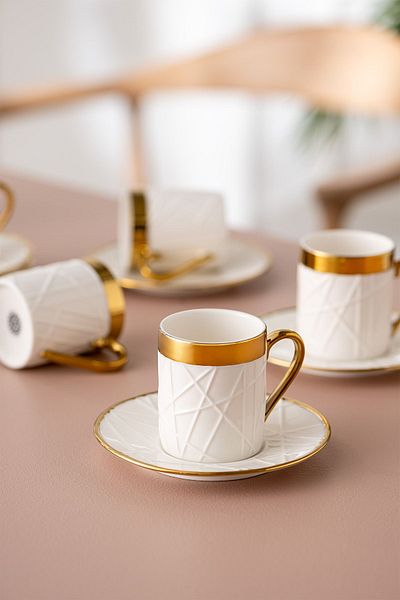 İSTANBUL PORSELEN Buse 6-Piece Coffee Cup Set