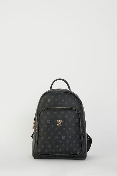 Pierre Cardin Schwarzer Monogramm-Damenrucksack 05PO22Y1553