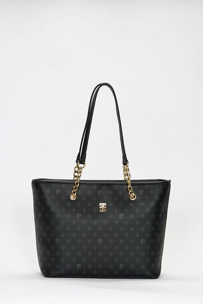 Pierre Cardin Schwarze Damen-Umhängetasche mit Monogramm 05PO22Y1546