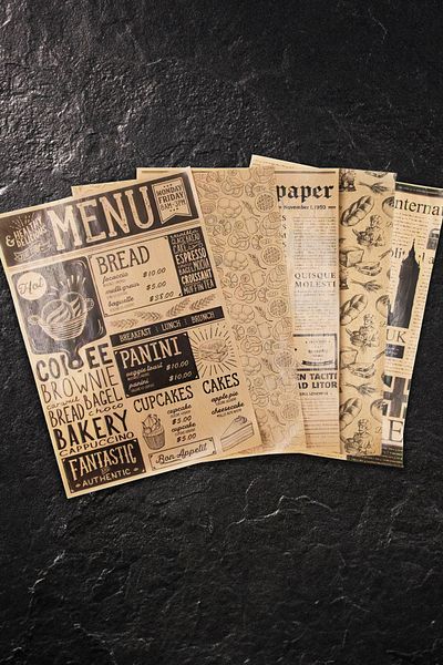 Kitchen Life 30 Luxury Oiled Mixed Patterned Presentation Paper