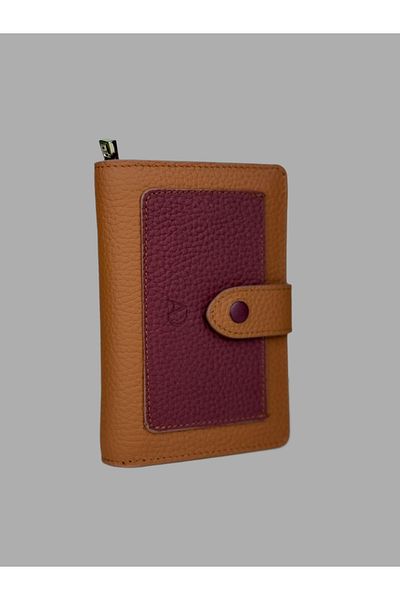 Ahıska Deri Дамски кожен портфейл Ahiska с отделение за монети, цветен, 60042