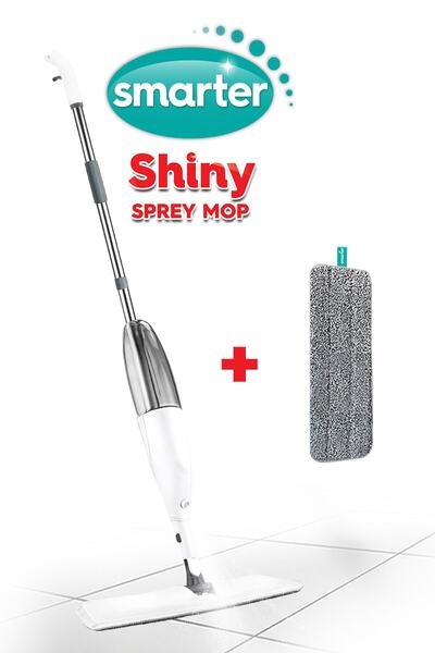 SMARTER Shıny Sprey Mop Yedekli (BEYAZ) Mop Paspas Temizlik Seti