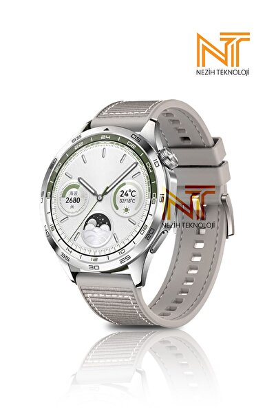 Nezih Case Huawei Watch Gt2 / Gt3 42mm Uyumlu Lansman Dikişli Deri Görünüm Si...