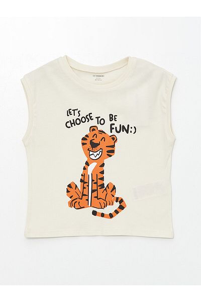 LC Waikiki Baby Boy Crew Neck Printed Undershirt