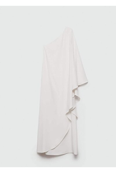 MANGO Woman Ασύμμετρο φόρεμα κάπας