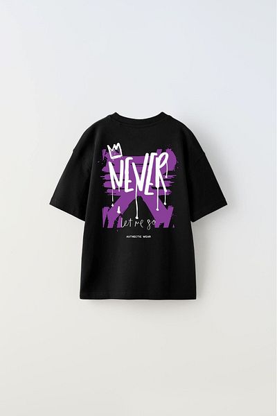 The Champ Clothing Tricou negru pentru copii - Imprimă Never Let Me Go