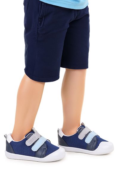 Kiko Kids Textilní první krok Chlapecké sportovní boty na suchý zip