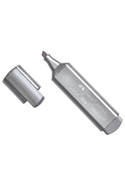 Faber Castell 46 Fosforlu Kalem Metalik Silver (GÜMÜŞ) 10 Adet