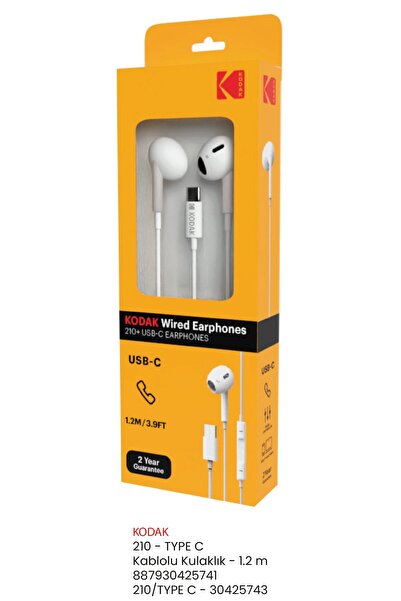 Kodak 210 Type C Kablolu Kulaklık 1.2 M 30425743