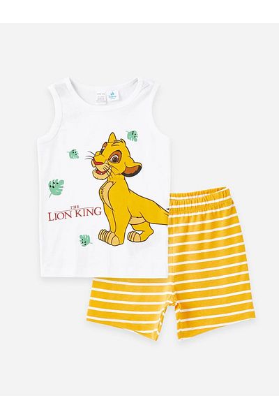 LC Waikiki LCW baby Baby Boy Pajamas Set with Shorts - Crew Neck, Lion King Printed