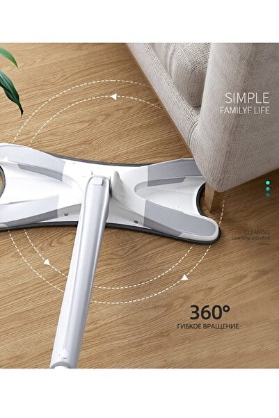 E-LİFE HOME 360 Derece Dönebilen Kendinden Sıkmalı X-mop