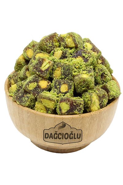 Dağcıoğlu Double Roasted Powder Turkish Delight with Pistachios 250 Gr