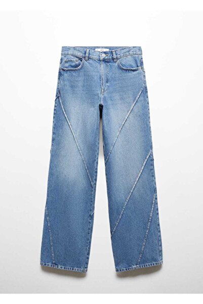 MANGO Woman Wideleg nadrág dekoratív varrással