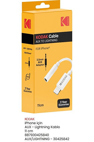 Kodak Iphone Içın Aux Lıghtnıng Kablo 11 Cm