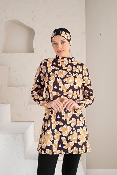 DONEX Πλήρως καλυμμένο μαγιό με μοτίβο Lycra καλσόν 1201