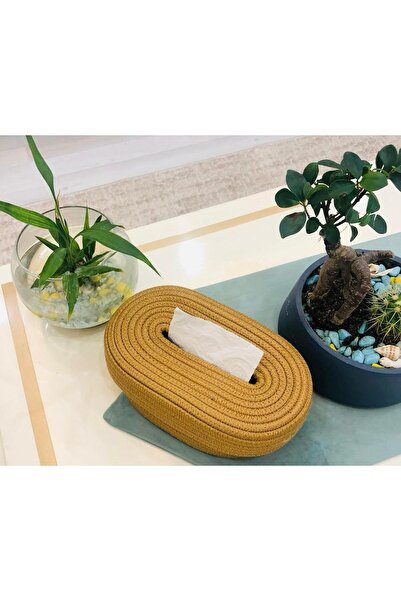 ModaCardin Jute and Wicker Napkin Holder Box - Organizer Tableware Organizer