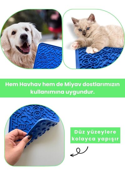 Miyav Embroidery Mat for Cats and Dogs - Vacuum Adhesive Lickmat