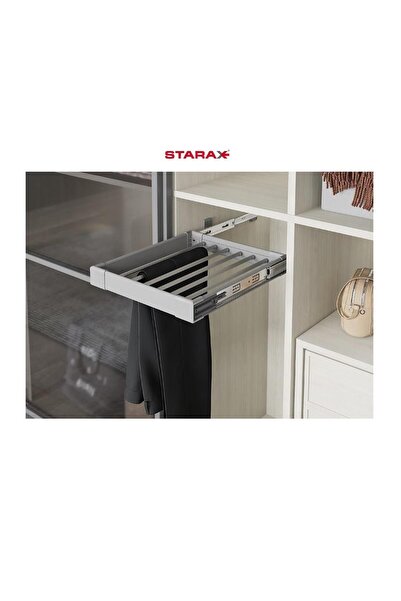 STARAX S-6203-G TELESKOPİK RAYLI ALÜMİNYUM PANTOLONLUK 50 CM GRİ